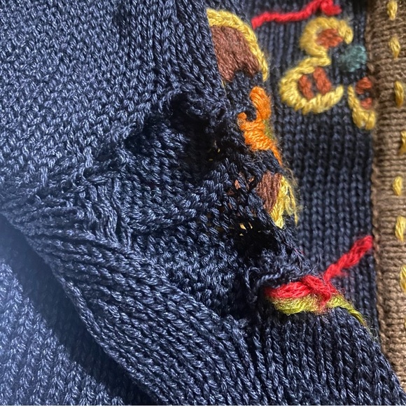 Vintage All Points By Reference Point Black Brown Floral Embroidered - Picture 6 of 7